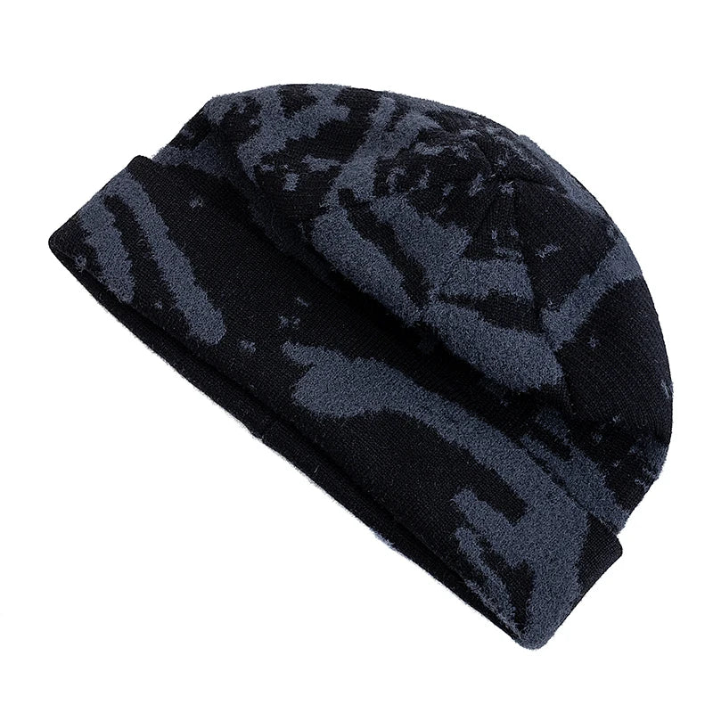 New Unisex Outdoor Skull Cap Fashion Geometric Printing Chic Winter Hats Sailor Style Hats For Men Women Autumn Ski Beanie Cap