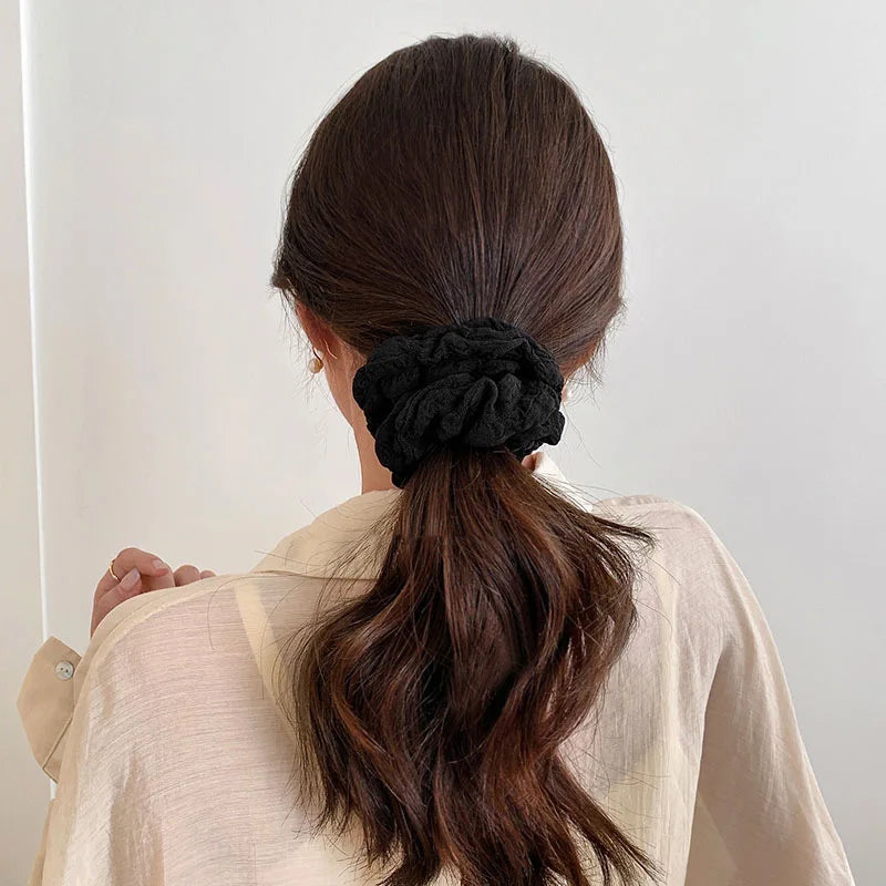 1/6 Pcs Womens Hair Scrunchies Solid Color Simple Fashionable Versatile Elegant Loose Hair Ties Elasticity Hair Accessories Girl
