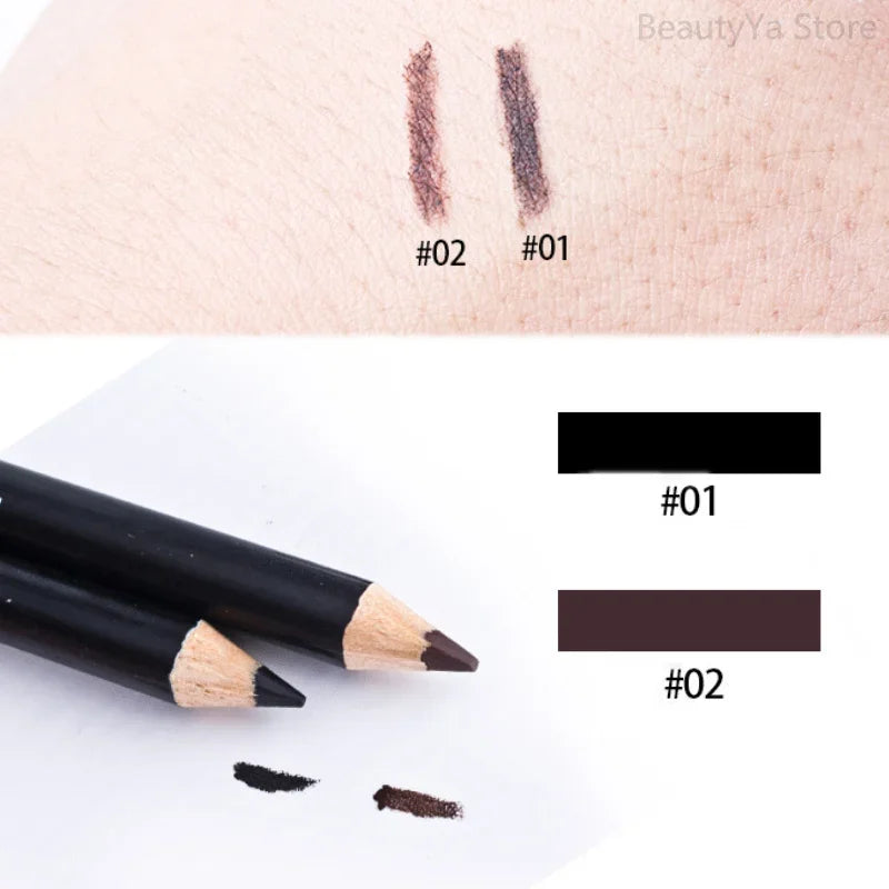 Fashion Professional Makeup Black Brown Eyeliner Eyebrow Pencil Portable Hard Eyeliner Waterproof Lasting Cosmetic Beauty Tool
