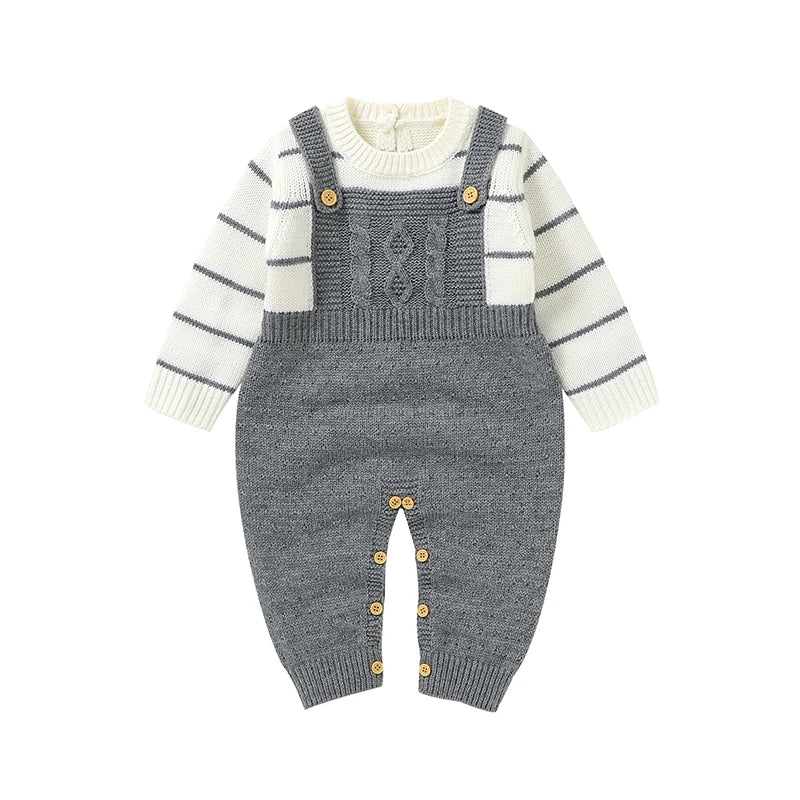 Winter Baby Rompers Autumn Casual Long Sleeve Knitted Newborn Boys Girls Jumpsuits Playsuits One Piece Infantil Overalls Clothes