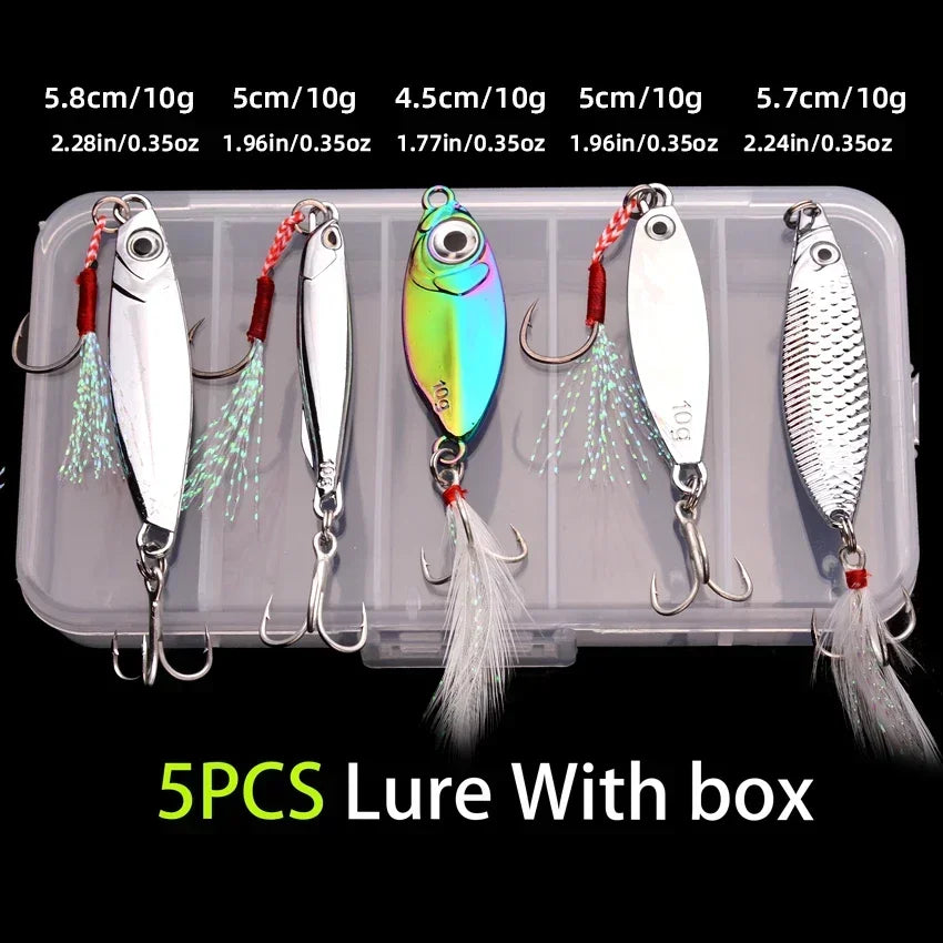 3g/10g/15g Metal Vib Fishing Lure set Sinking Hard Metal VIB Sea Fishing Lures Artificial Pesca Bait