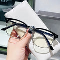 Anti Radiation Eye Glasses for Women Men Replaceable Lens Simple Square Anti Blue Ray Fashion Eyeglasses