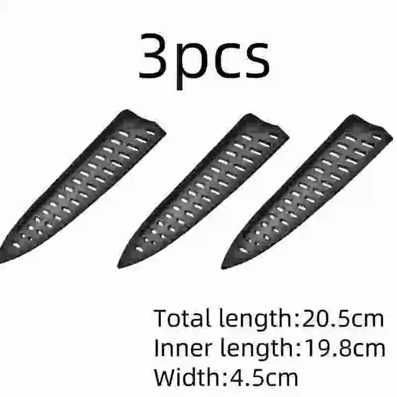 Kitchen Knife Sheath Black Plastic Knife Covers Knife Blade Protector Cover Guards Case Kitchen Accessories кухонні аксесуари
