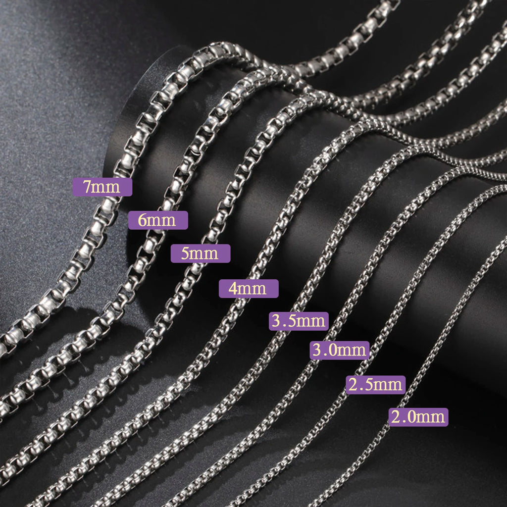 My Shape 3mm-10mm Cuban Chain Stainless Steel Necklaces for Men Male Chains Figaro Box Chain Choker Punk Jewelry 45cm 50cm 60cm