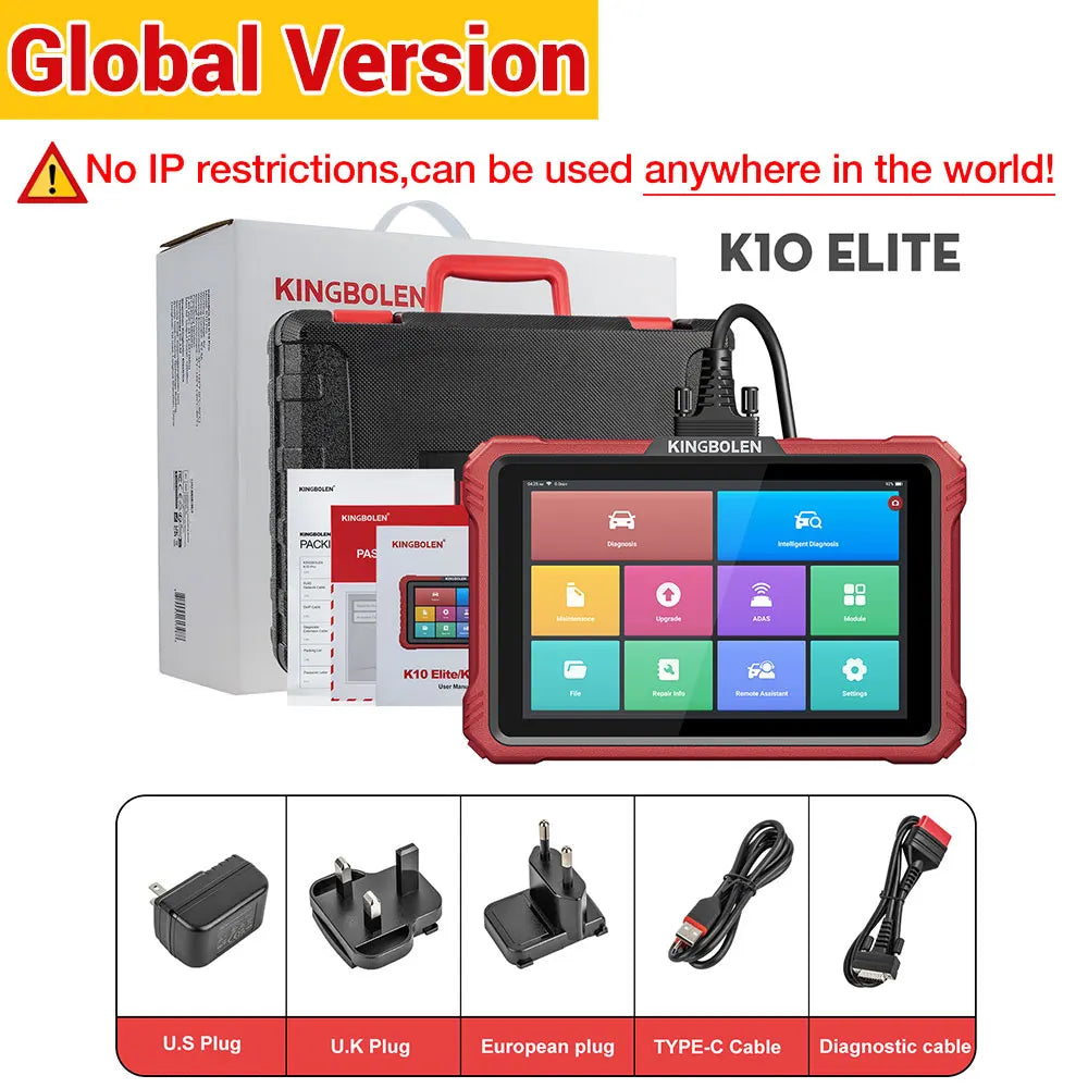 KINGBOLEN K10 ELITE Diagnostic Scanner 40+ Resets Auto Scan