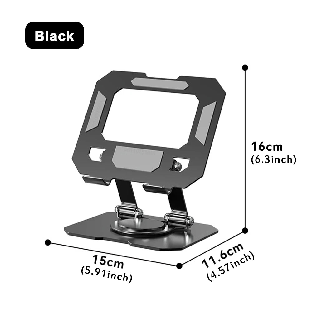 Tablet Holder Carbon Steel Stand with 360° Rotation Adjustable Stand For iPad Pro Air Mini Mobile Phone Desk Bracket 4-15 Inch