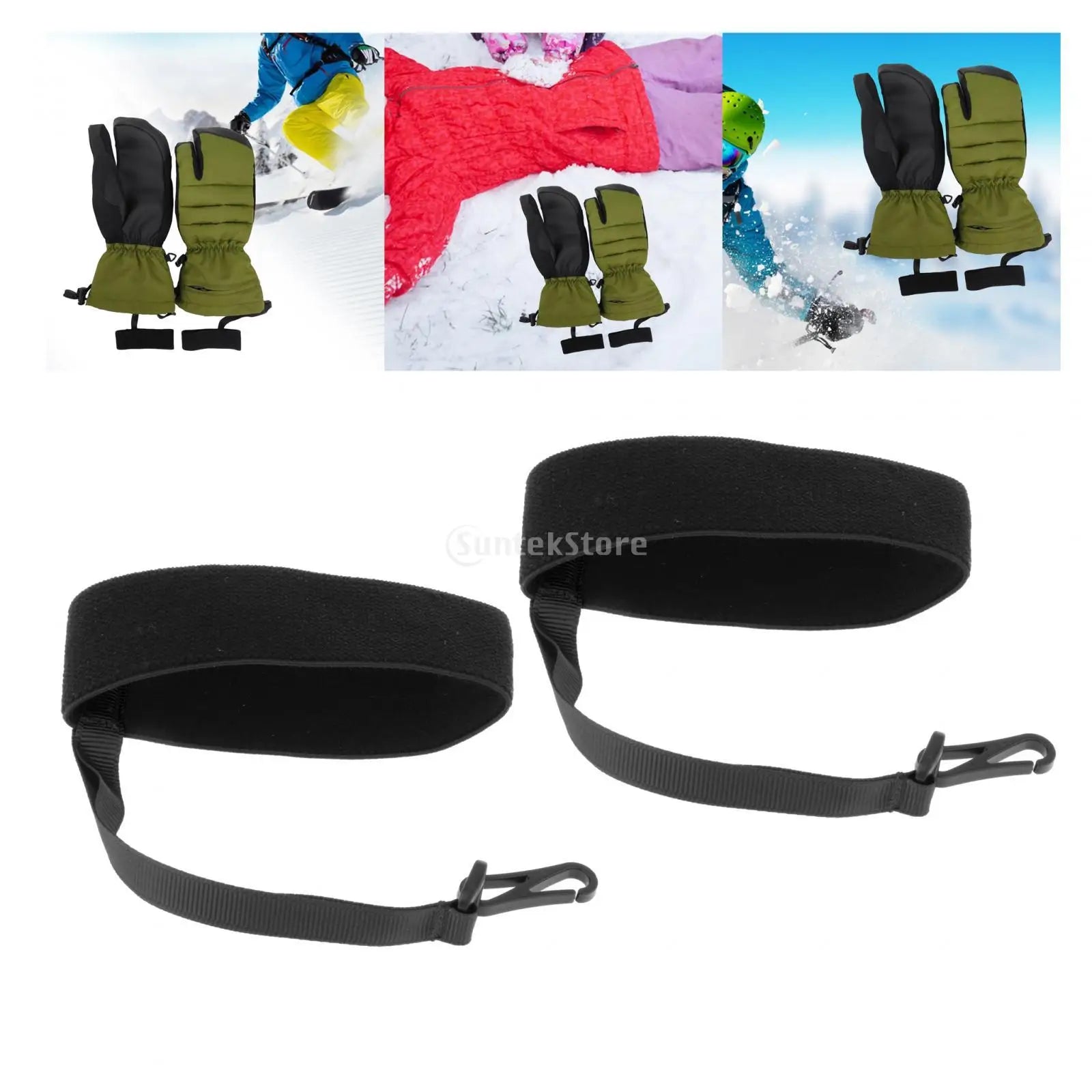 Snowboard Winter Ski Gloves Safety Strap Adult Sport Glove Strap Ski Glove Wrist Strap Mitten Handcuff Straps