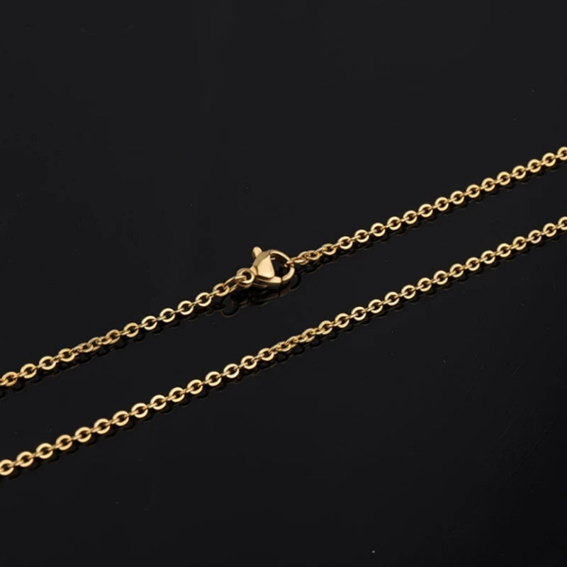 20 Pieces / Batch 304 Stainless Steel Necklace Link Necklace 1mm 2mm Thick Chain Link 45cm/50cm/60cm for Jewelry Necklace