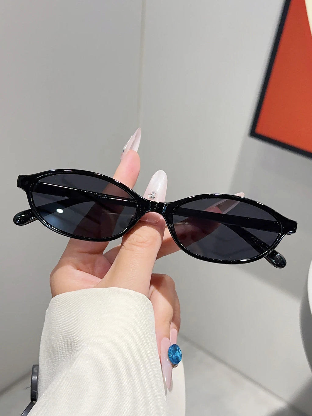 1PC/4Pcs Fashionable Mixed Glasses Set, Oval Glasses, Chic Black, Tortoise Shell Glasses, Suitable for Daily Wear