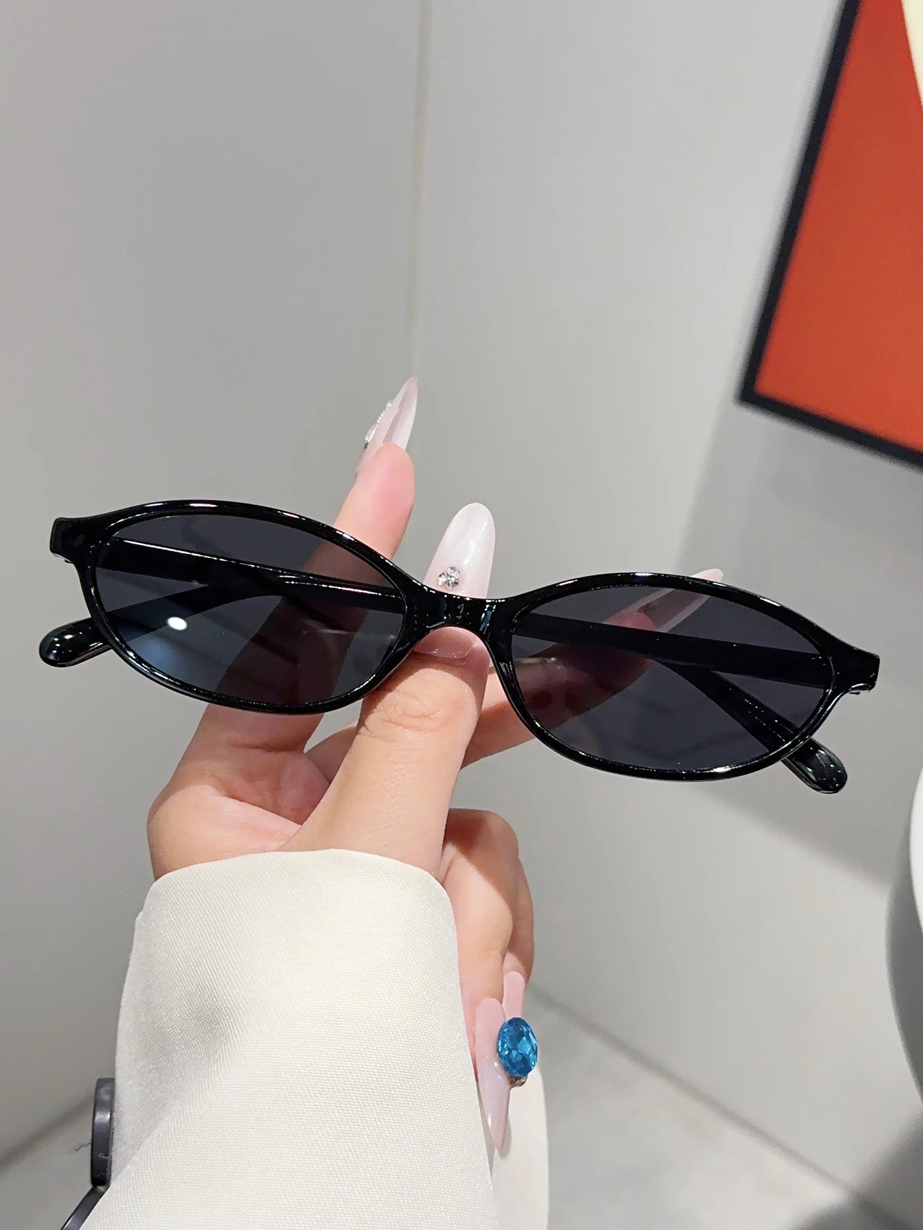1PC/4Pcs Fashionable Mixed Glasses Set, Oval Glasses, Chic Black, Tortoise Shell Glasses, Suitable for Daily Wear