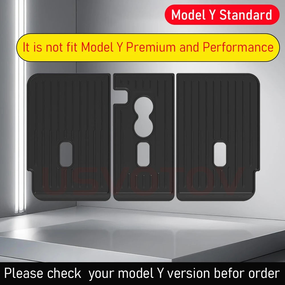 for 2026 2025 Tesla Model Y Standard Floor Mats Trunk Mat Cargo Liner Frunk Backrest Mats Car Accessories (Standard Models Only)