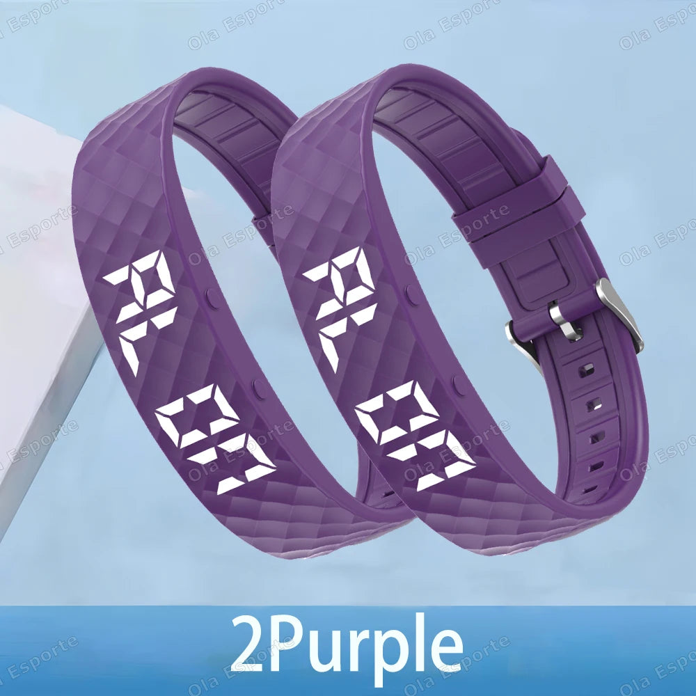 2026 New LED Digital Smart Bracelet Monitor Vibration Alarm Wristband Smart Bracelet Waterproof Smartband for Student Smart Band