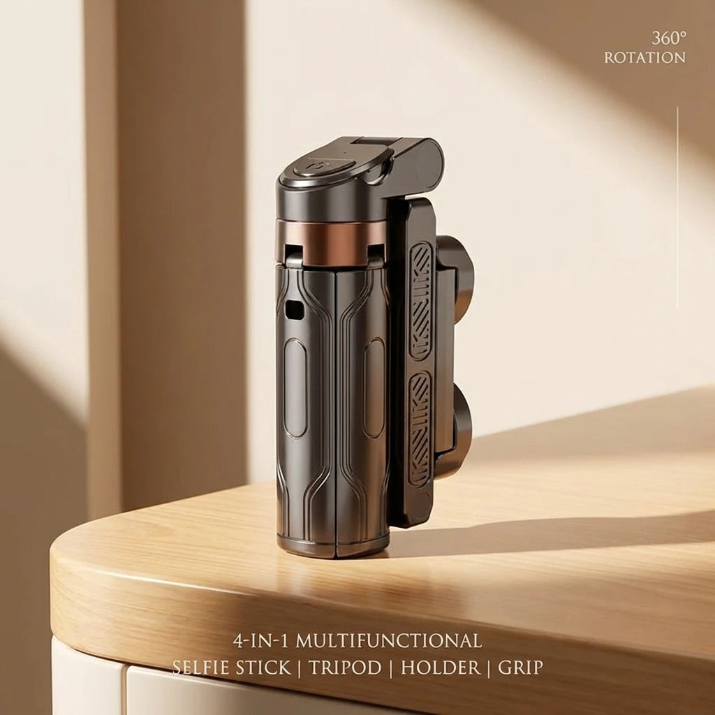 Super Mini Portable Selfie Stick with Bluetooth Remote Versatile Integrated Design Phone Holder for Live Broadcasts