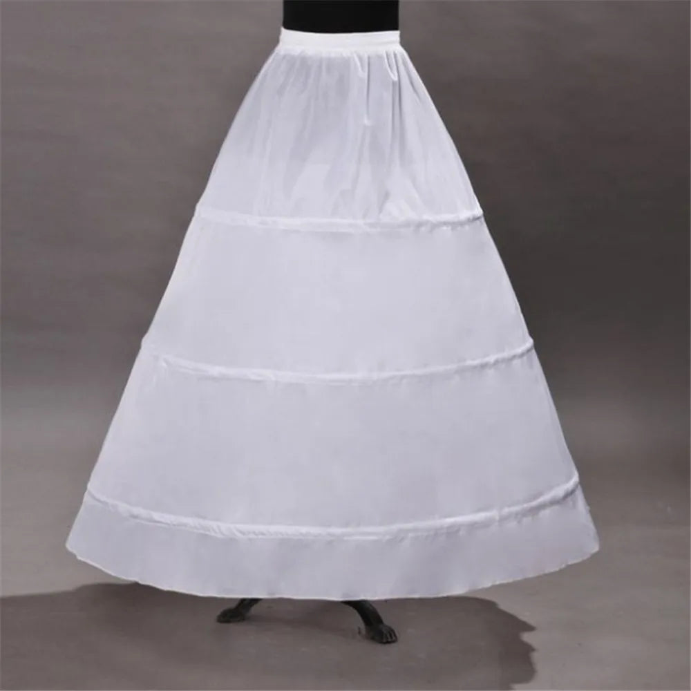 New Arrival 3Hopps Ball Gown Petticoat Underskirt Wedding Bridal Dress Jupon Mariage Halka Rockabilly With Tulle