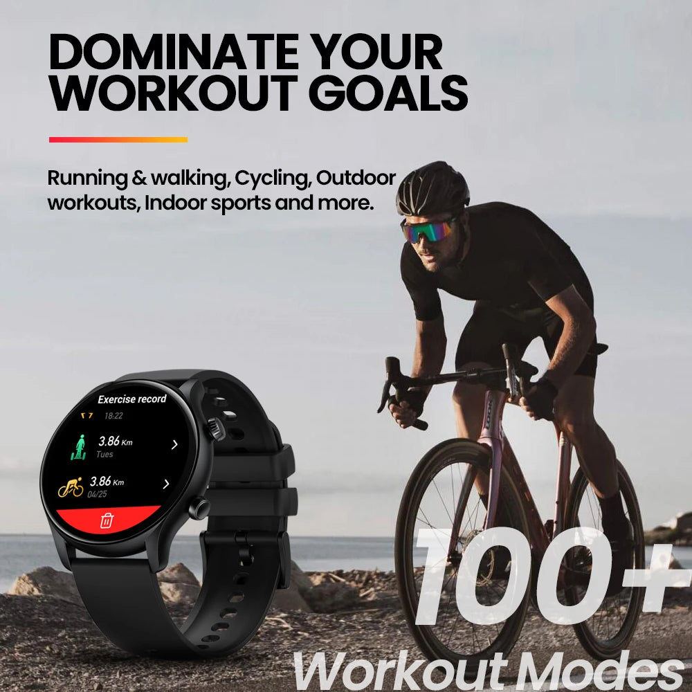 New Zeblaze Btalk 3 Plus Voice Calling Smartwatch 1.39'' Large HD Color Display Health Monitoring Sports Smart Watch