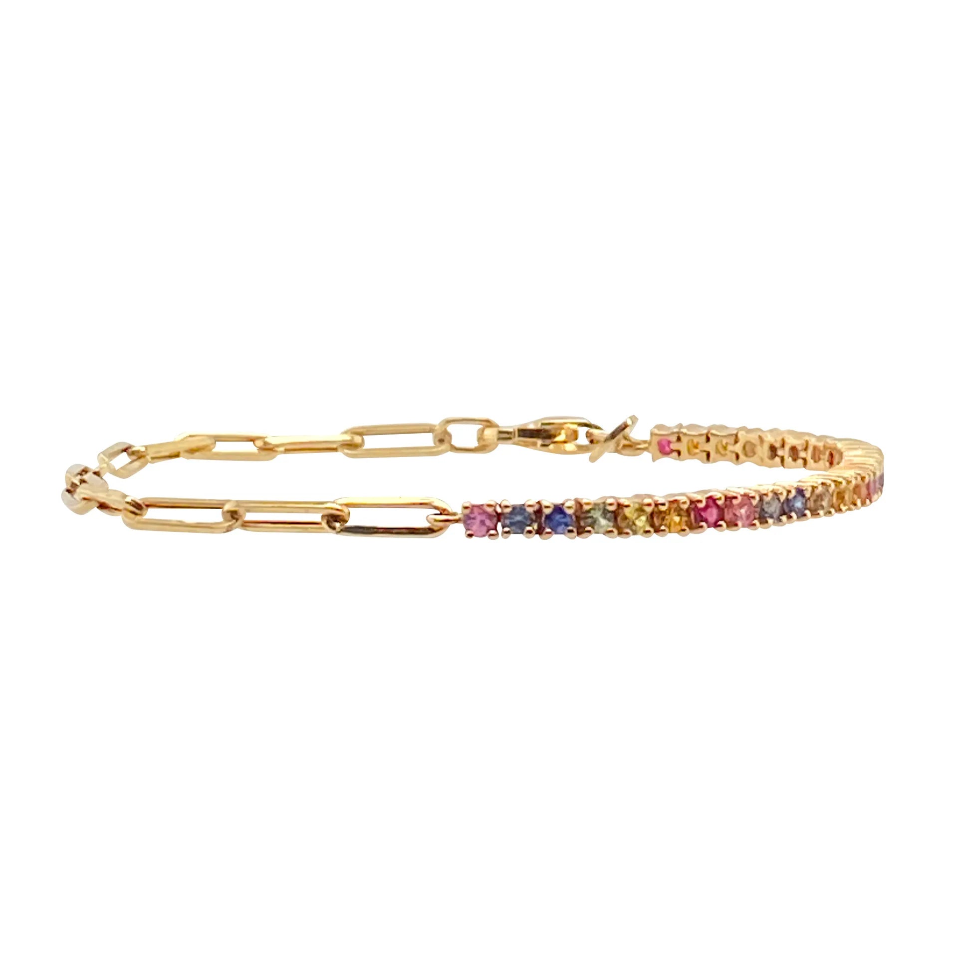 Luxury Color Cubic Zirconia Gold Color Tennis Bracelets For Women Girls 2022 New Trend Chain Bracelets Jewelry Party Gifts