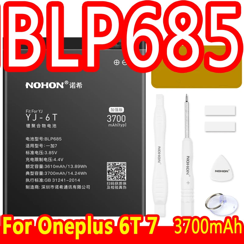 NOHON Battery For Oneplus 10 Pro 9 8 7 6 5 8T 7T 6T 5T 9RT 9R 10R Battery For One Plus BLP899 BLP827 BLP699 BLP685 BLP801 BLP861