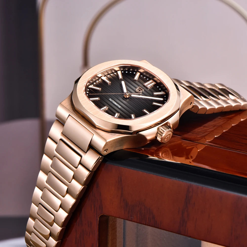 PAGANI DESIGN New Men's Watches Luxury Rose Gold Automatic Watch For Men Mechanical Wristwatch Waterproof AR Sapphire Clock 2026