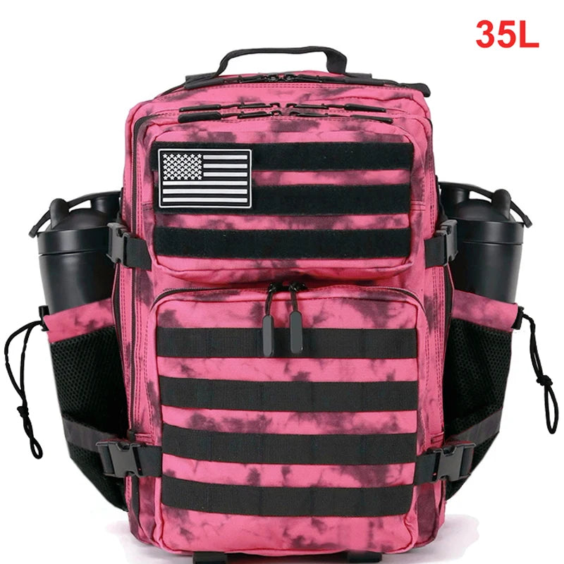 35L Tactical Backpack for Women Men Molle Outdoor Travel Camping Hiking Bag Sports Weekend Athlete Gym Rucksack Dual Cup Holders