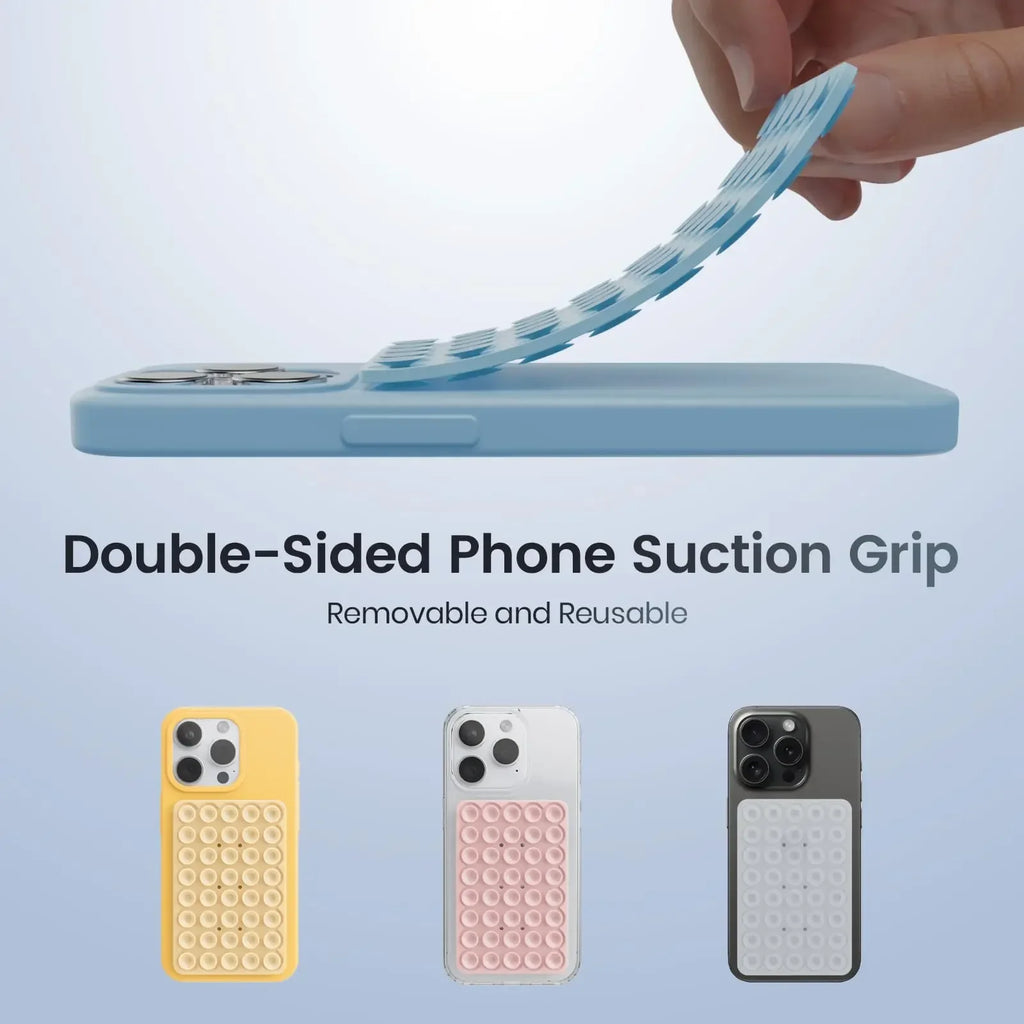 Universal Double-Sided Silicon Suction Cup Phone Holder Case Mount Sticky Phone Stand Android Selfies Hands-Free Strong Grip