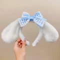 Kawaii Series Plush Headband Kuromi My Melody Cinnamoroll Dog Anime Cute Cartoon Plush Ear Headband Hair Accessories Gift
