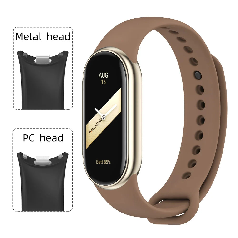 Bracelet for Mi Band 10 Strap for Mi Smart Band 10 9 8 NFC SmartWatch Sport Silicone Rubber Wristband Correa Miband 8 9 Strap