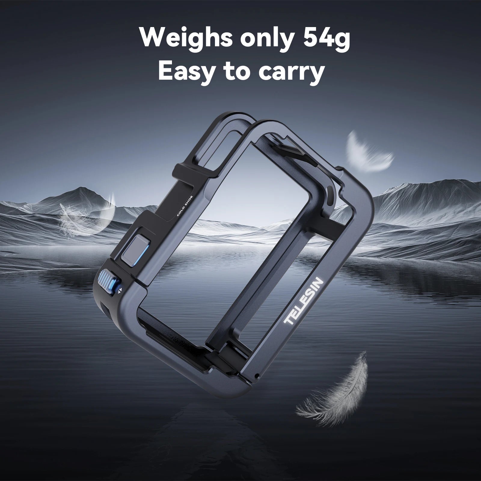 TELESIN Protective Frame Case For DJI OSMO Action 3 4 5Pro Double Clod Shoe Aluminium Alloy shell For DJI Action 3 4 5pro