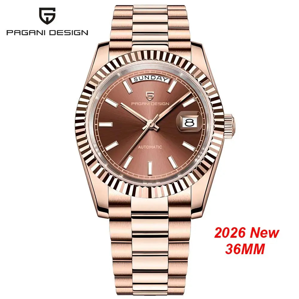 PAGANI DESIGN New Gold DD36 Men's Watches Luxury Automatic Watch Men AR Sapphire Glass Mechanical Wristwatch Men ST16 Movt Clock