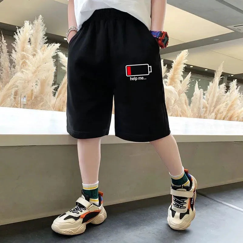 Summer Boys Space Shorts Cotton Trousers Kids Beachwear with Pocket Children Loose Sport Beach Shorts Sweatpants 3-14Y