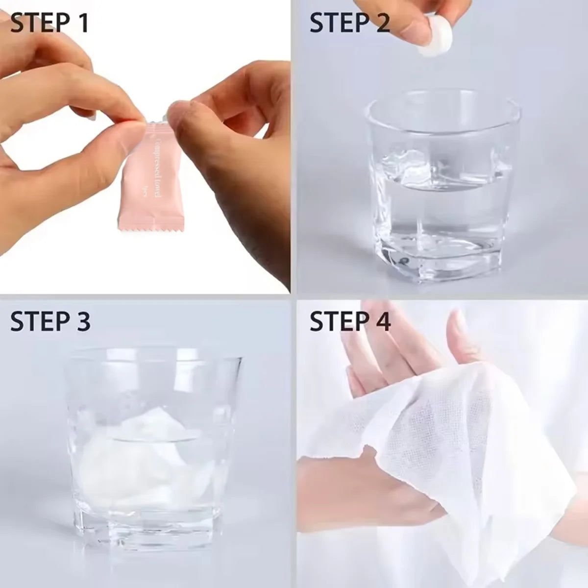 50PCS Dispossible Compressed Towels In Compressed Bag Suitable For Travel Camping Towel Disposable Face Pack