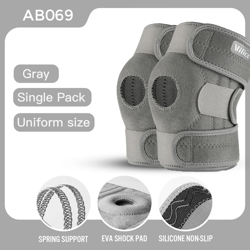 Knee Brace with Side Stabilizers Breathable Adjustable Knee Support Suitable for Sport Training and Knee Pain