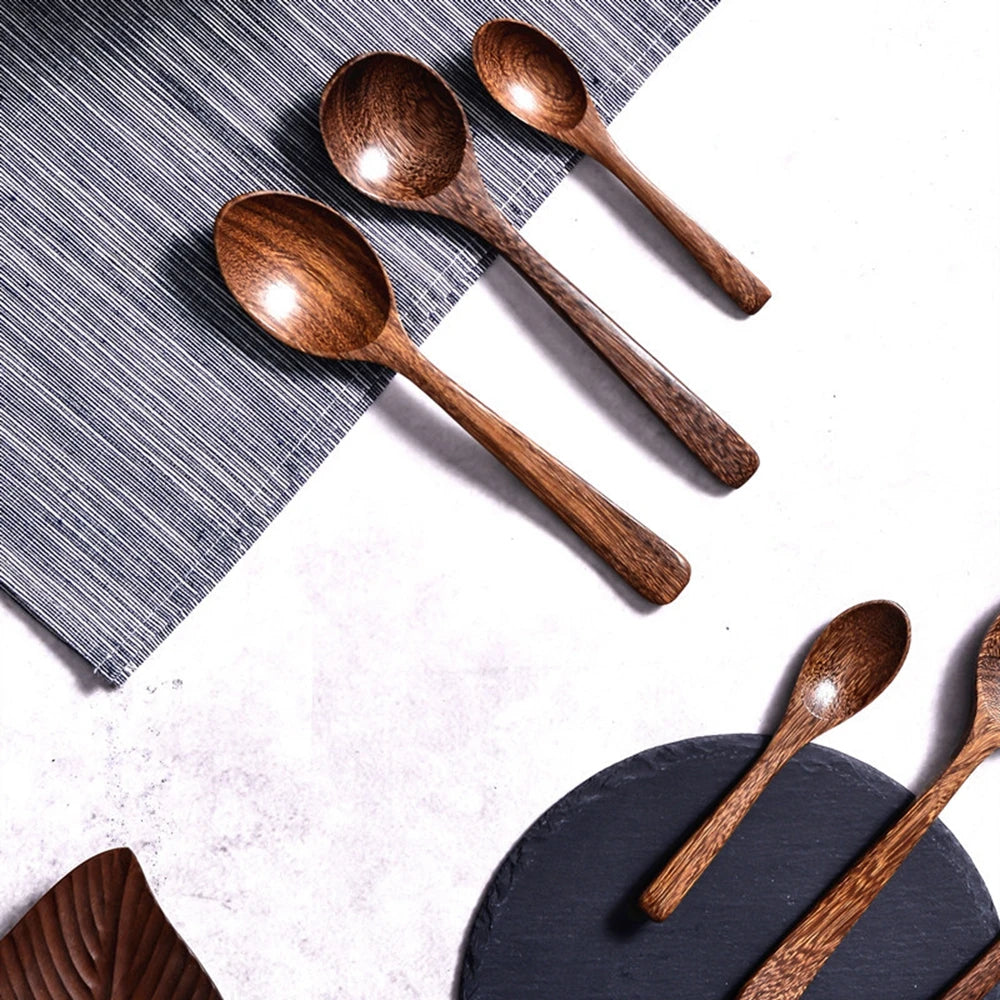 Stirring Eco Friendly Flatware Kitchen Tools Mixing Cooking Utensils Wooden Spoon Soup Spoons Coffee Spoon Tea Spoon