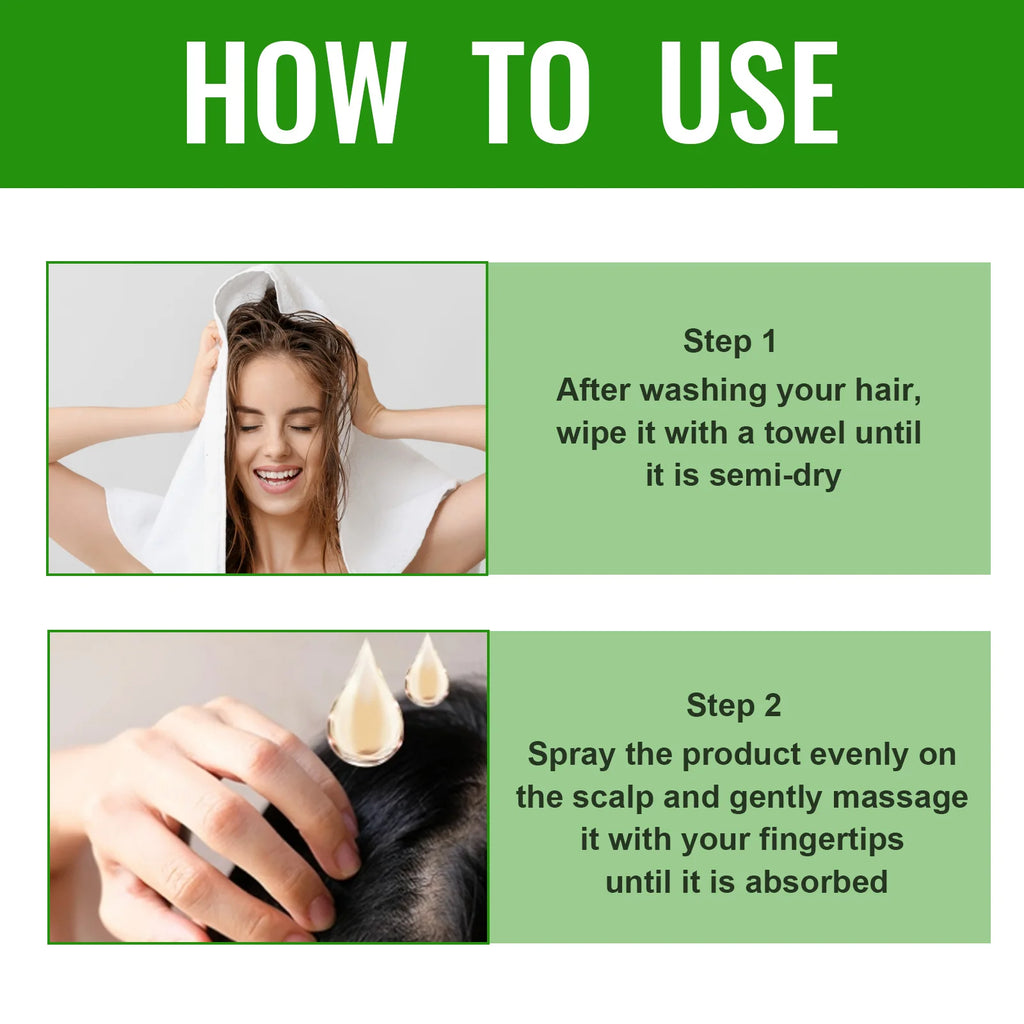 Rosemary Hair Growth Spray - Helps Strengthen Roots, Reduce Hair Loss, Nourish Dry Damaged Hair, Natural Essential Oil Treatment