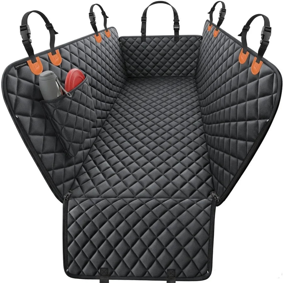 YVDKL pet dog car seat cover, 100% waterproof, hammock style design, 600D high-strength scratch resistant anti slip durable soft backrest, suitable for cars and SUVs