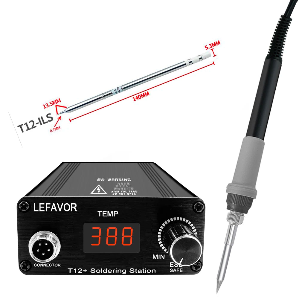 T12 75W Digital Soldering Iron StationTips Welding Rework Station  temperature adjustable control  microcontroller
