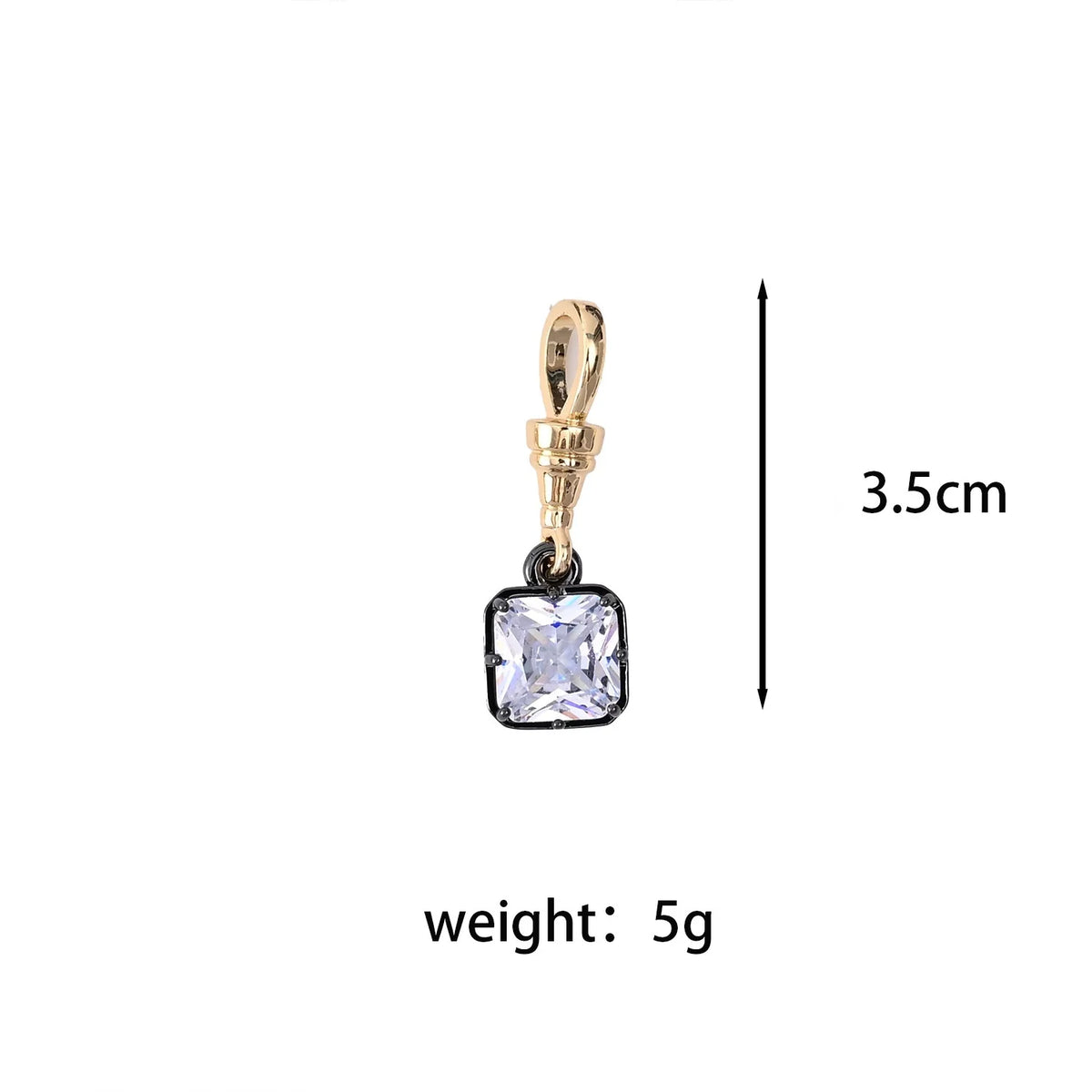 2026 Chic Black Gold Teardrop Oval Round Emerald Diamond Pendant Chain Stainless Steel Necklace Gothic Edgy Unisex Women Jewelry