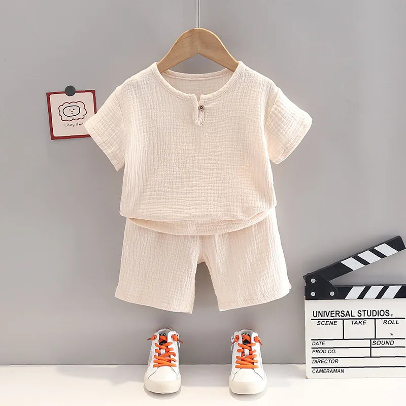Kids Dinosaur Clothes Sets Cotton Outfits 2Pcs Infant Baby Boys Girls Clothing Newborn Top T-Shirt+Shorts 0-6Years Children Suit