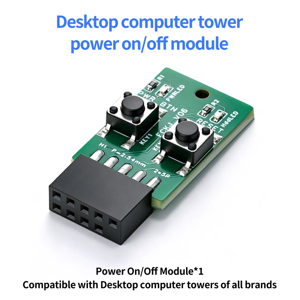2x5-Pin to Reset Power ON/OFF Motherboard Power Switch Board LED Indicator Tester for Desktop PC Computer Server Repair DIY