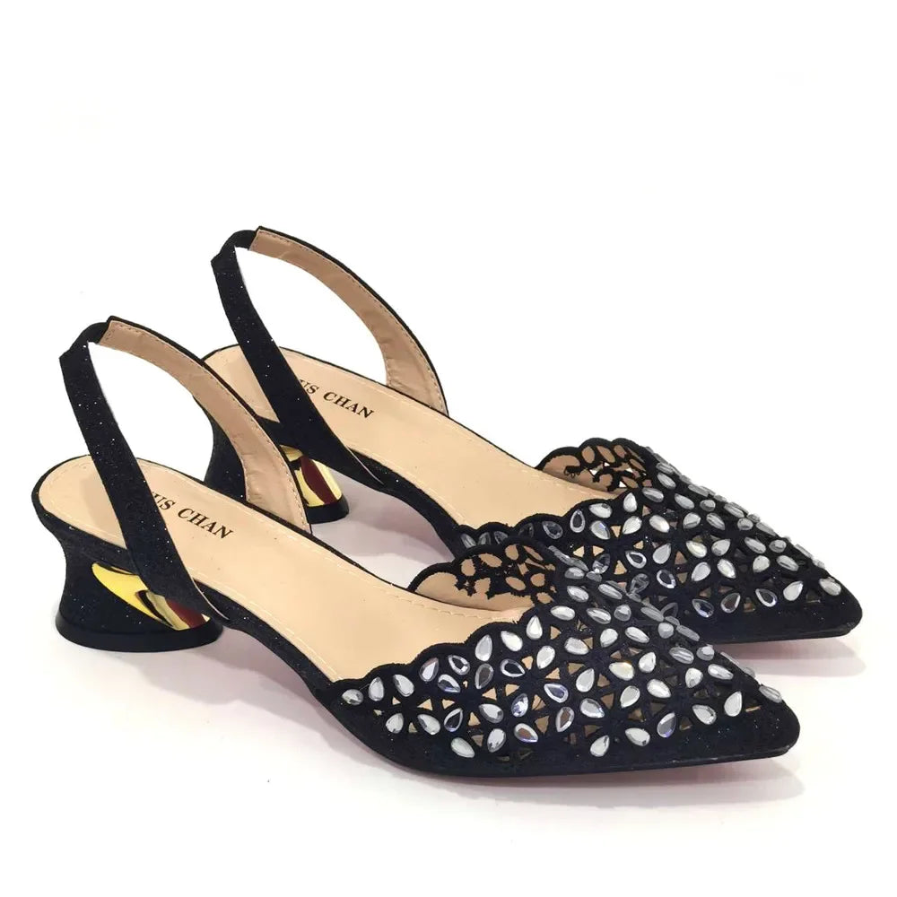 2023 Royal Blue Noble Three-Dimensional Bag With Elegant High Heels Shoes Italian Popular Design African Ladies Shoes Bag Set
