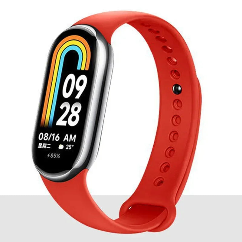 Silicone Strap For Xiaomi Mi band 8-8 NFC Sport Belt Replacement miband8 Bracelet waterproof smart band 8 watchband Accessories