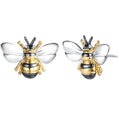 Huitan Fashion Simulated Pearl Bee Stud Earrings with Crystal Cubic Zirconia Cute Animal Earrings Daily Wear Women Jewelry
