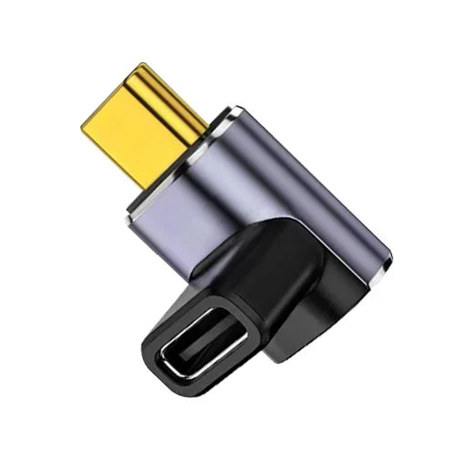 90 Degree USB C Converter Thunderbolt Type C Adapter Female to Male Right Angle Elbow USBC Earphone Audio Data Charge Extender