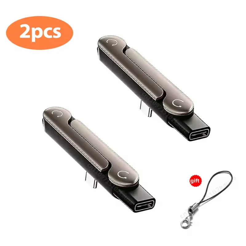 Type-C Phone Charging Bracket Adapter with 240 W Fast Charging Support, OTG Functionality, and Foldable Mounting Stand — USB-C M