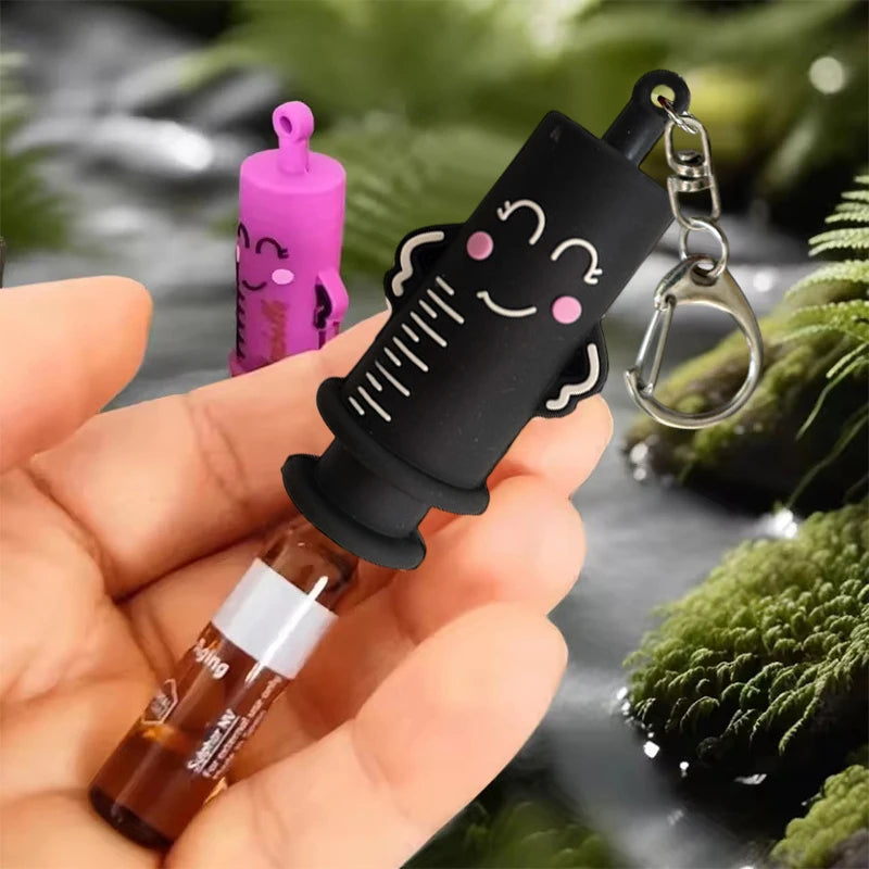 Syringe-Shaped Ampoule Bottle Opener Keychain Rubber Cutter Aid Medication Vial Breaker Tool For Home Nurses And Doctors