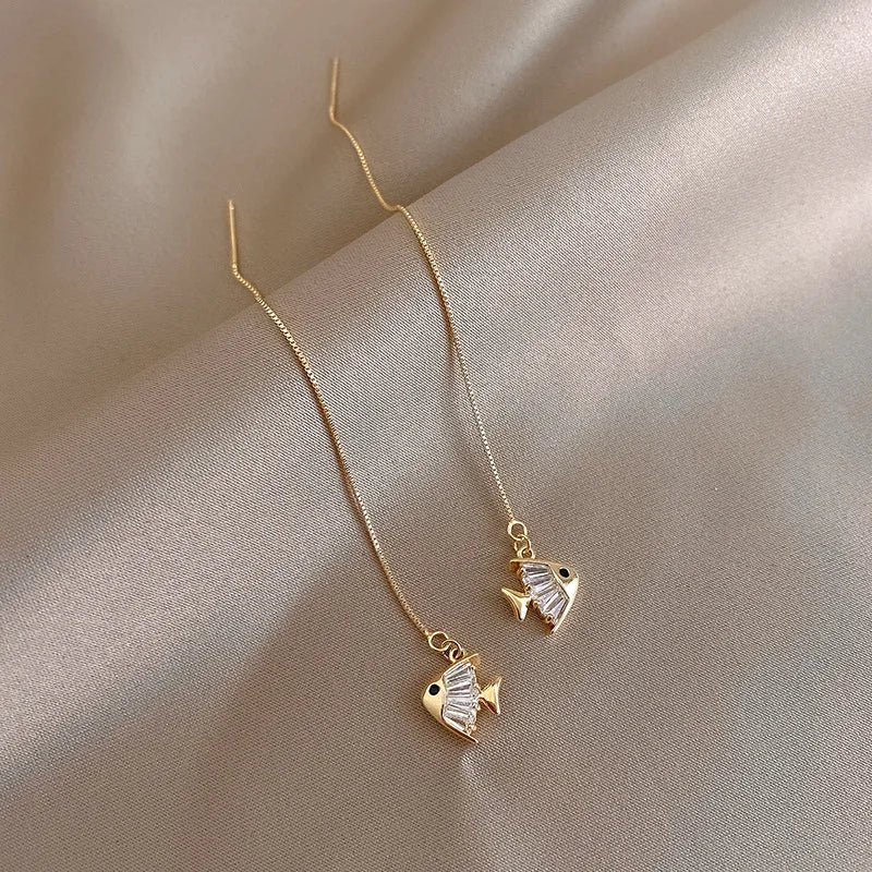 Exquisite Butterfly Long Tassel Earrings Two Ways To Wear Rhinestone Drop Earings For Women Party Wedding Jewelry Gifts K-