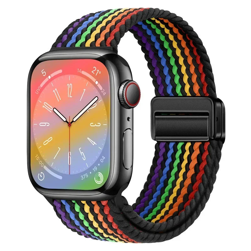 Nylon strap For Apple watch 11 10 42mm 46mm 9 8 7 45mm 41mm Ultra 3/2/1 49mm Magnetic wristband For iWatch 6 5 4 3 SE 44mm 40mm