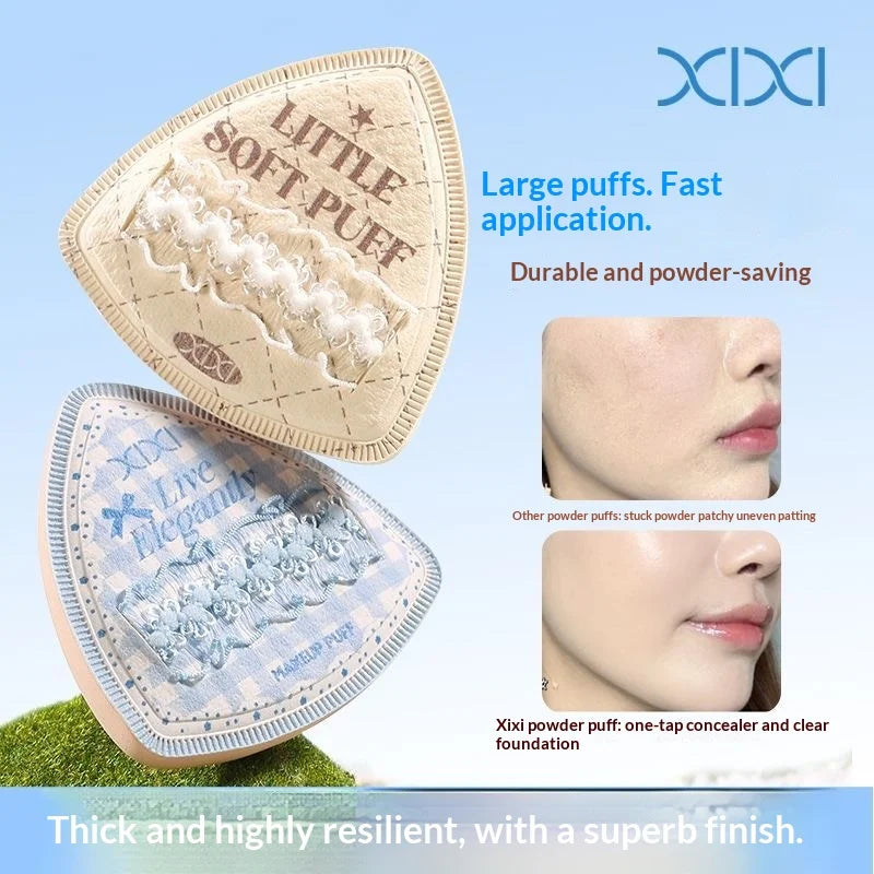 2Pcs Latex Free Makeup Sponge Wet Dry Use Extra Thick Soft Foundation Cream Powder Blending Sponge Face Cosmetic Applicator Tool