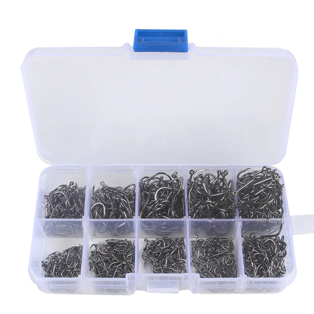 High Carbon Steel Fish Hook Iron Barbed Hooks For Saltwater Freshwater
