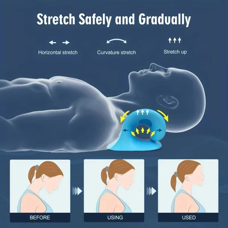 Portable Cervical Massage Pillow Gravity Trigger Point Neck Massager Pillow For Neck Correction Cervical Support Home Use