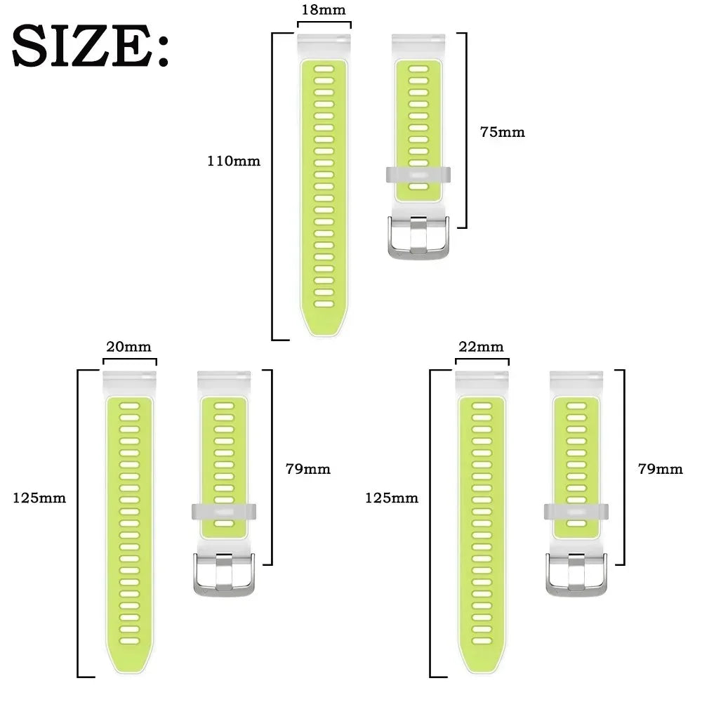 18/20/22mm Silicone Strap for Garmin Forerunner 170 70 165 265 55 245 570 47/42mm Bracelet Garmin Venu 4 45/41mm/Active 6 5 Band